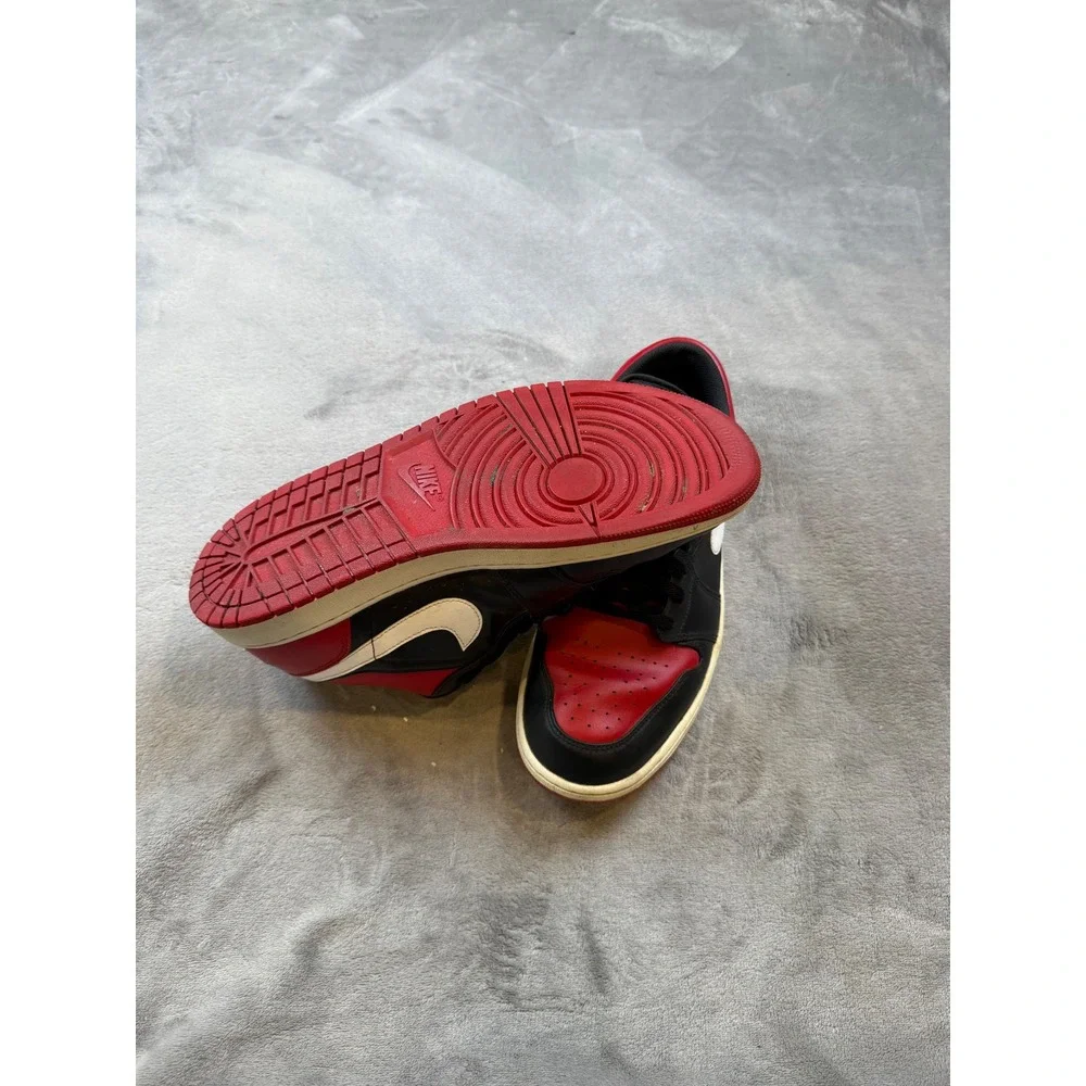 Nike Air Jordan 1 low Men's 13 Alternate Bred Toe‎ White Black Red - 553558-066